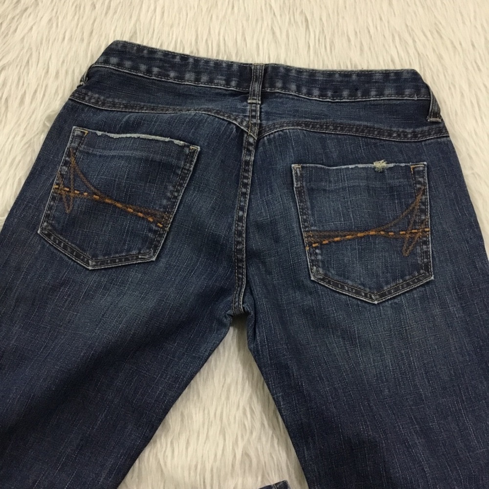 Jimmy z blue denim low rise boot cut denim jeans size 4